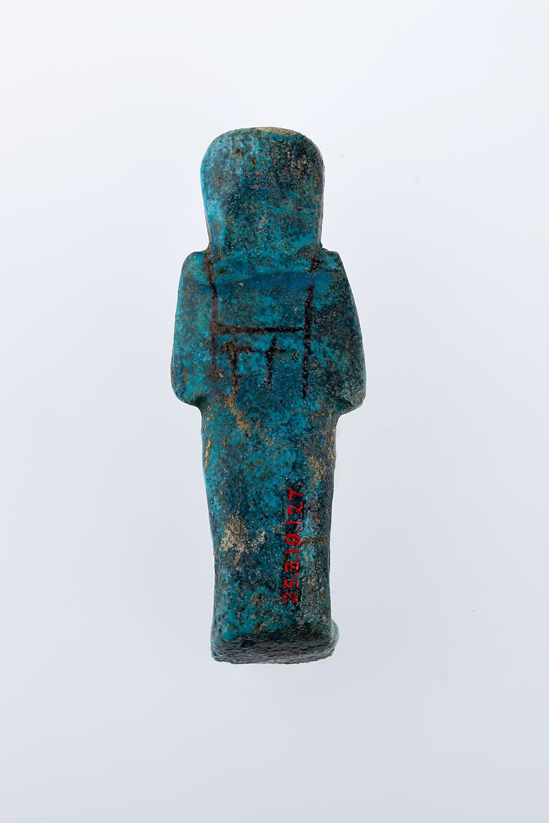 Worker Shabti of Henettawy (C), Daughter of Isetemkheb, Faience