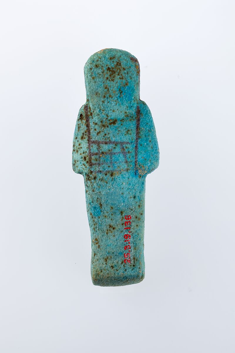 Worker Shabti of Henettawy (C), Daughter of Isetemkheb, Faience