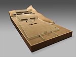 Model of the Temple of Hatshepsut at Deir el-Bahri, Project Supervisor Howard I. Cornell, Wood, plaster