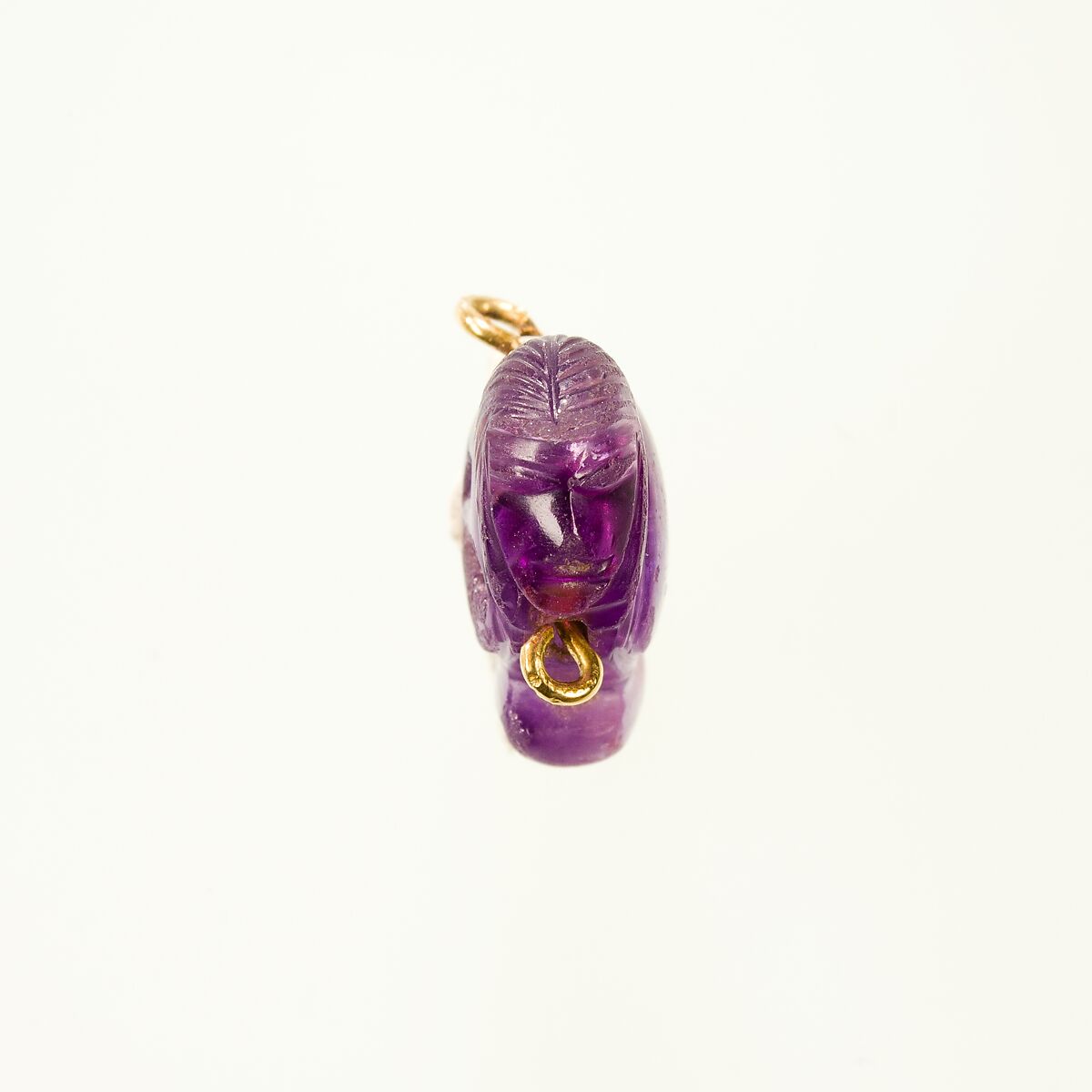 Female sphinx amulet, Amethyst