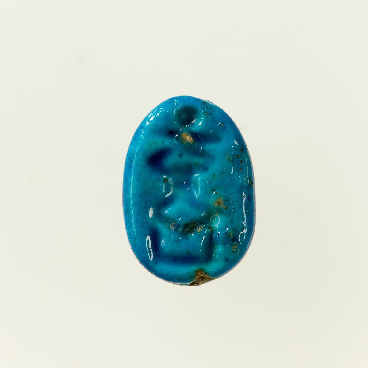 Scarab with the name Aakheperkare (Thutmose I), faience 