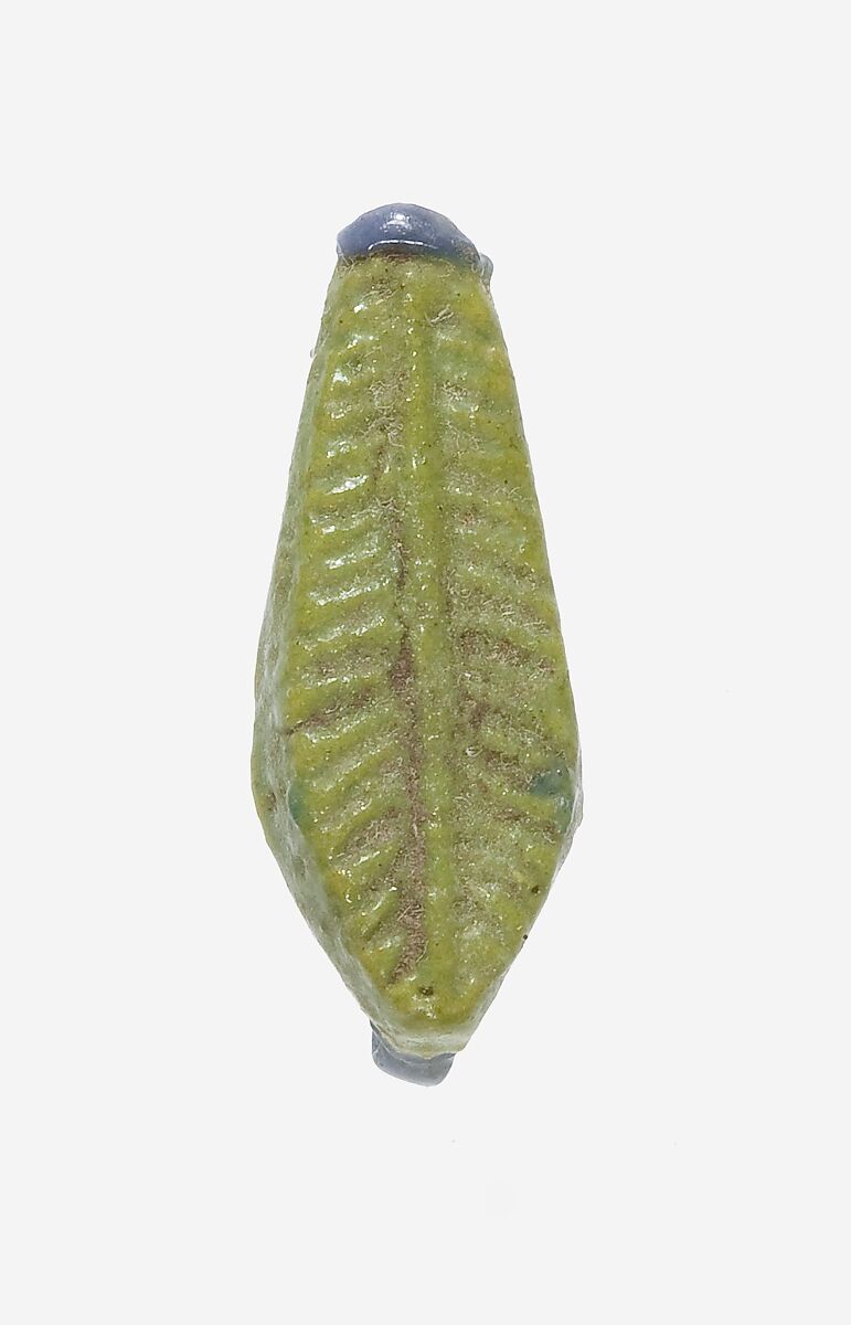 Leaf Pendant, Faience 