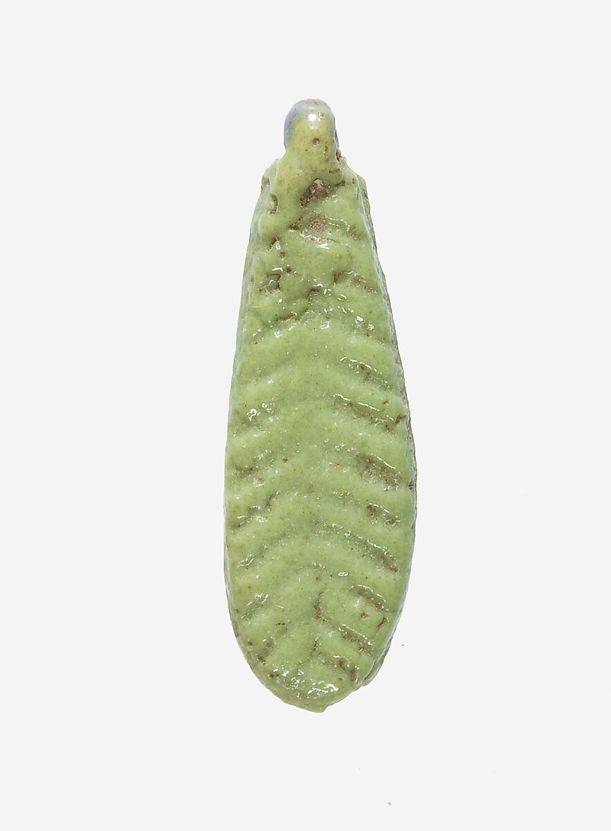 Leaf Pendant, Faience 
