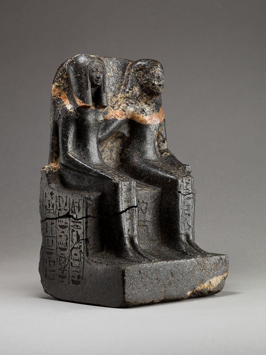 Pair Statue of Neferkhawet and Rennefer, Granodiorite