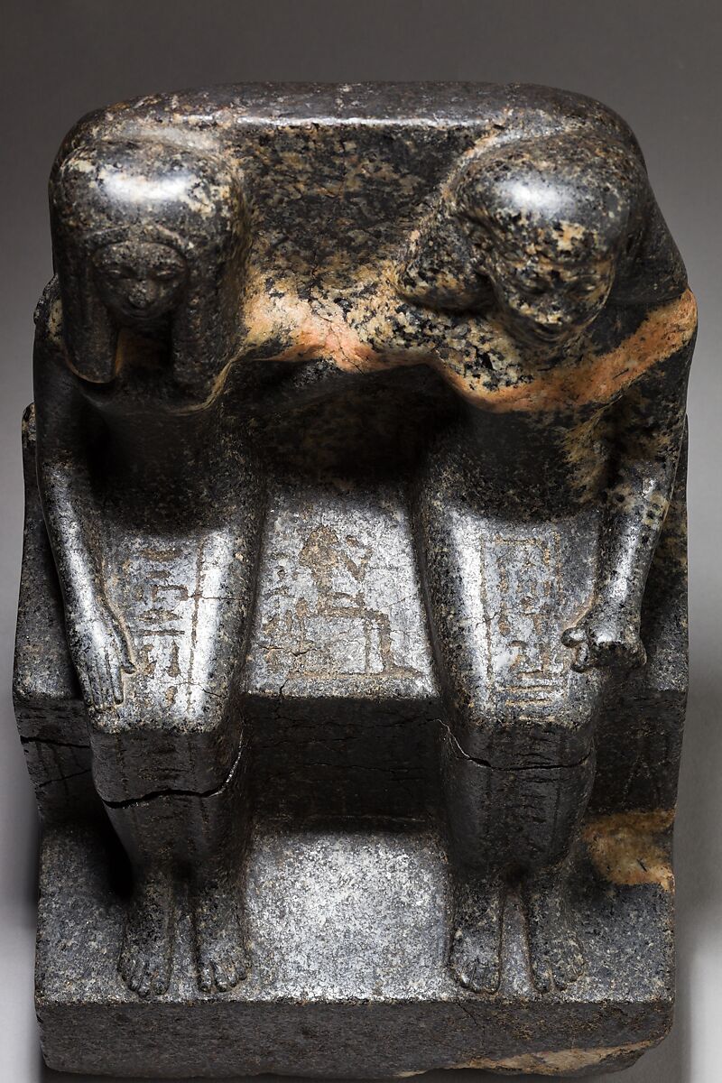Pair Statue of Neferkhawet and Rennefer, Granodiorite