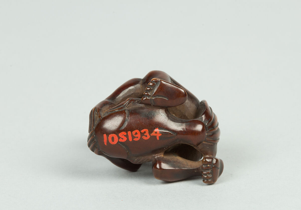 Netsuke of Boy on a Carp, Wood, Japan