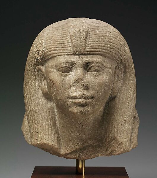 Head of a Statue of a Queen as a Sphinx, Quartzite 