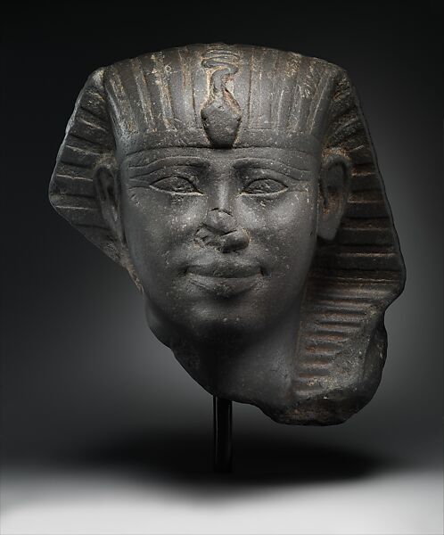 Head of a Statue of an Early Middle Kingdom King, Greywacke 