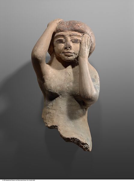 Figurine of a Mourner, Pottery 