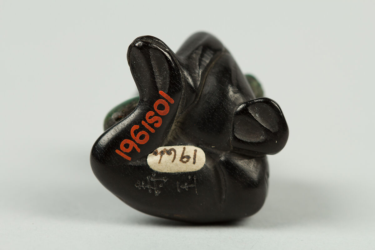 Kappa with a cucumber, Wood, Japan