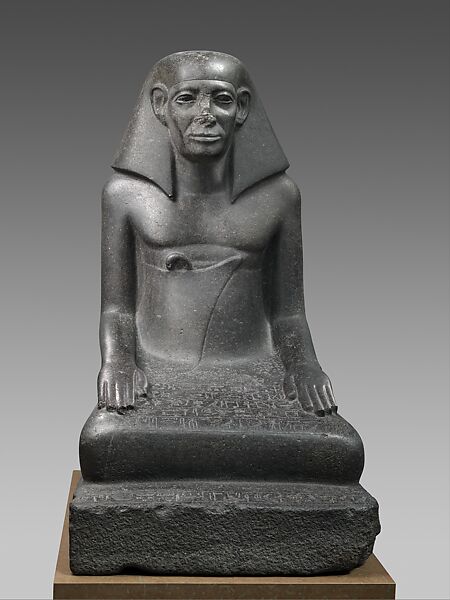 Statue of the High Steward Gebu in a Cross-Legged Pose, Granodiorite 