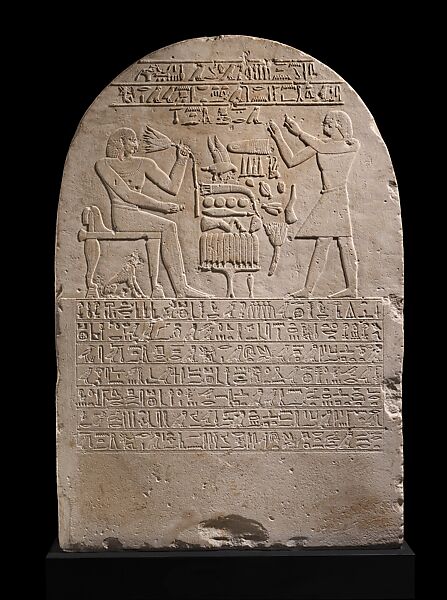 Stela of the Overseer of the Troops Intef, Limestone 