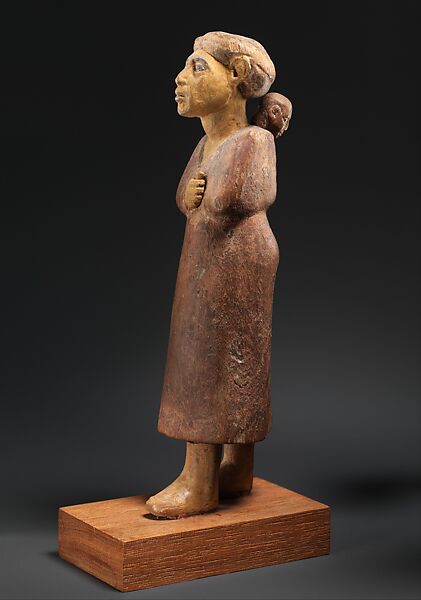 Figurine of an Asiatic Woman, Wood, paint 