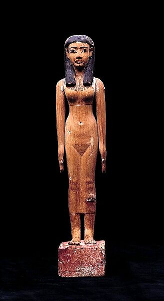 Statuette of Senebi, Wood, paint 