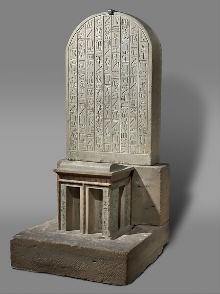 Stela and Miniature Chapel of the Overseer of the Troops Sehetepib, Limestone 