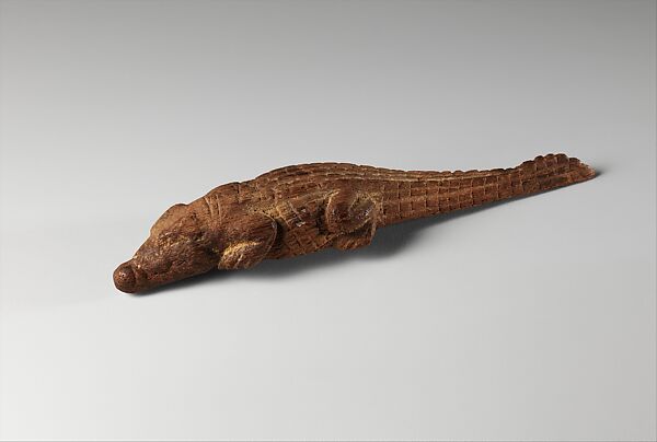Crocodile Figurine, Wood 