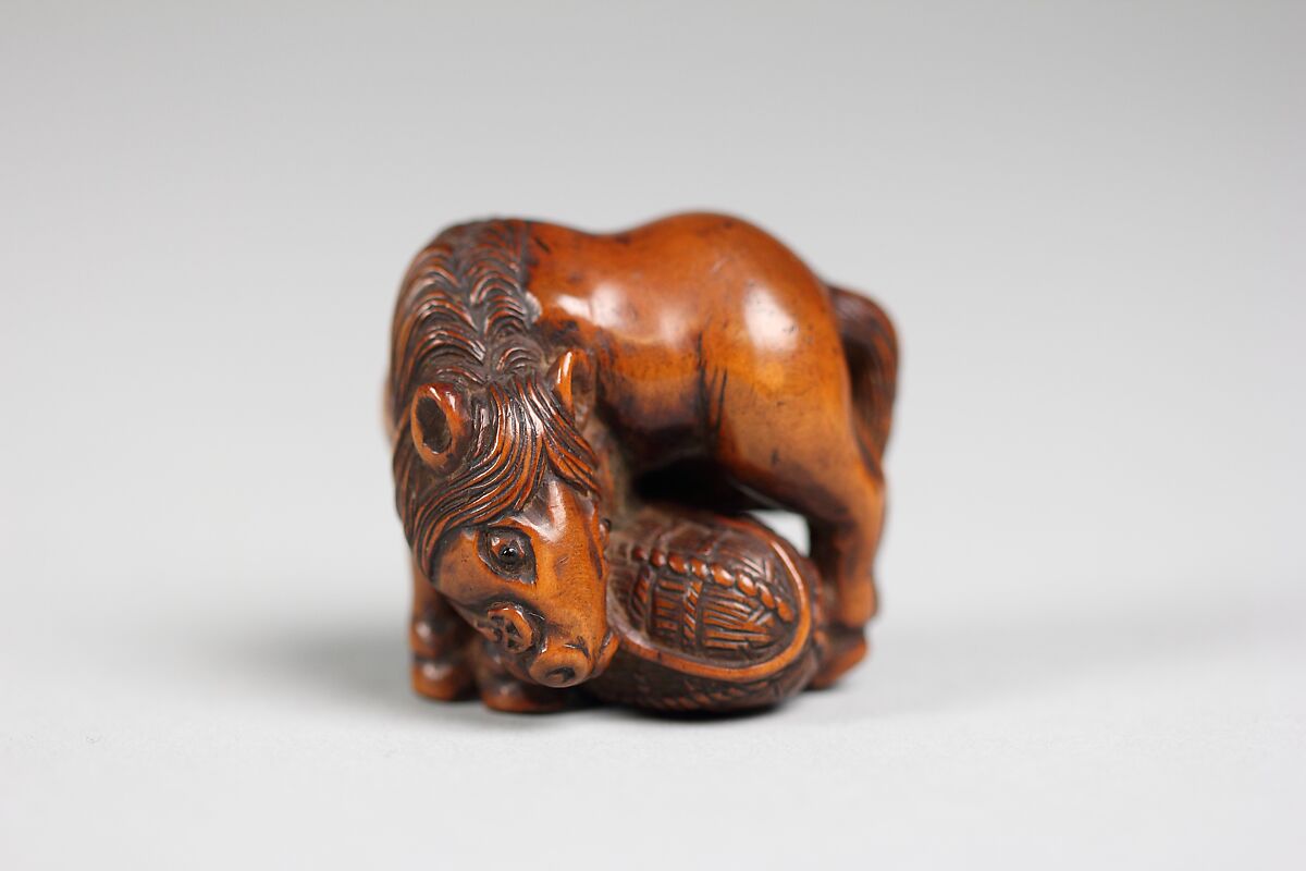 Netsuke of Horse, Wood, Japan 