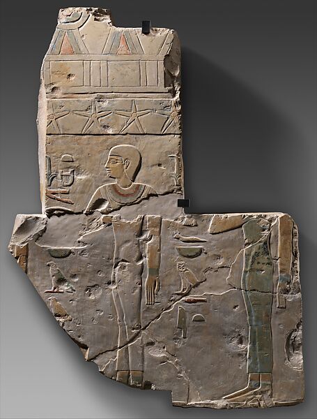 Relief of Wives of Nebhepetre Mentuhotep II, Limestone, paint 