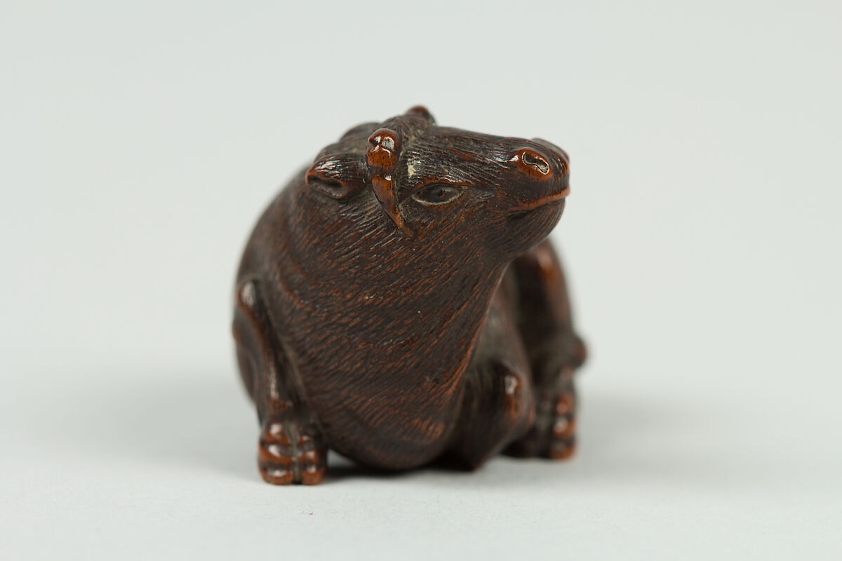 Netsuke of Ox, Wood, Japan