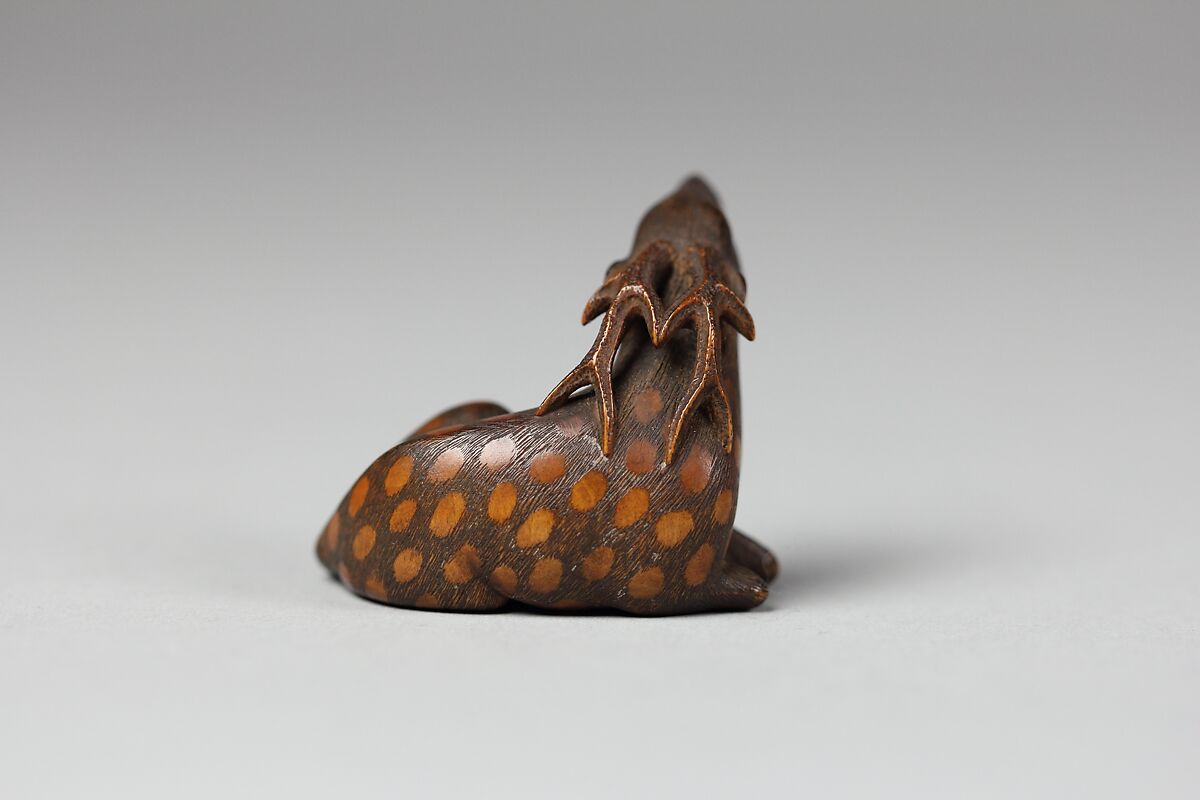 Netsuke of Deer, Wood, Japan