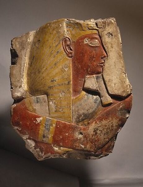Relief of Ramesses II, Painted limestone 