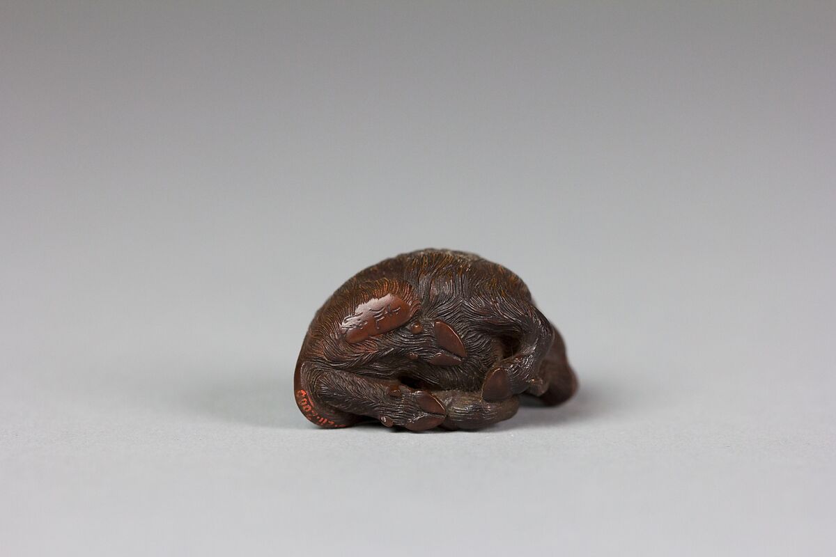 Netsuke of Goat, Wood, Japan