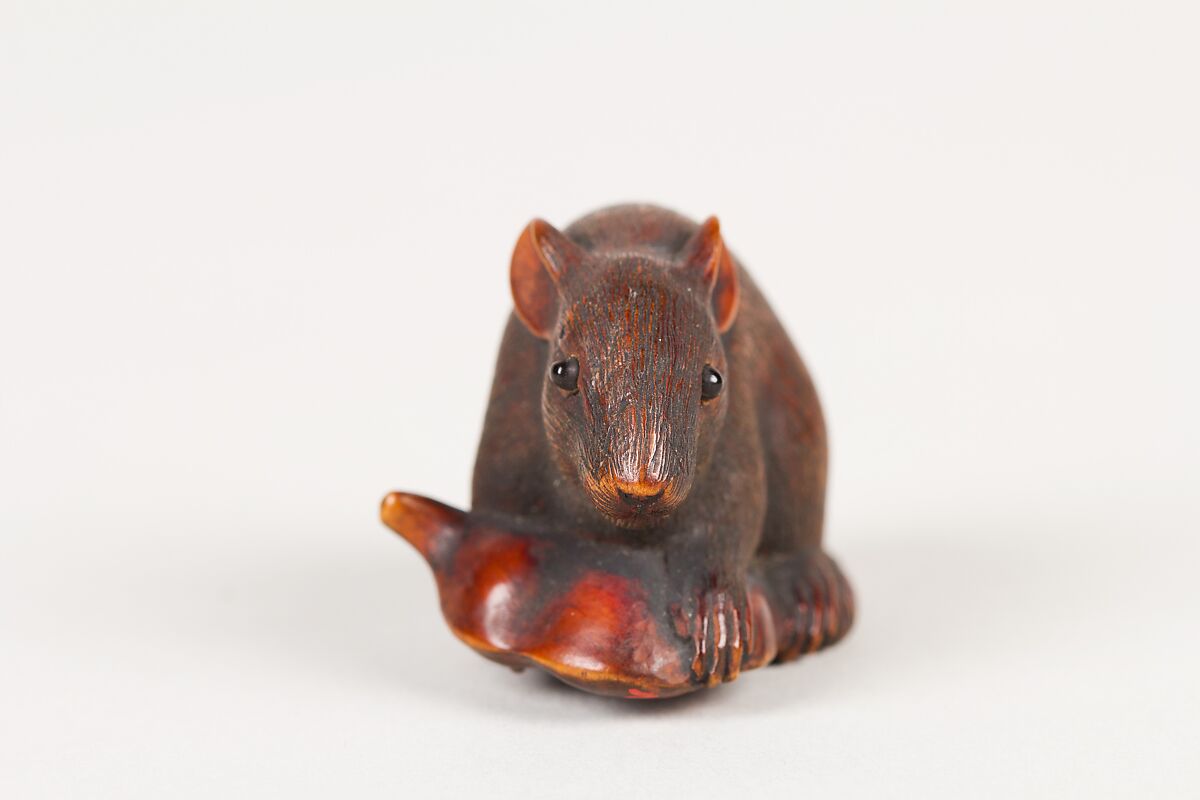 Netsuke of Mouse, Wood, Japan