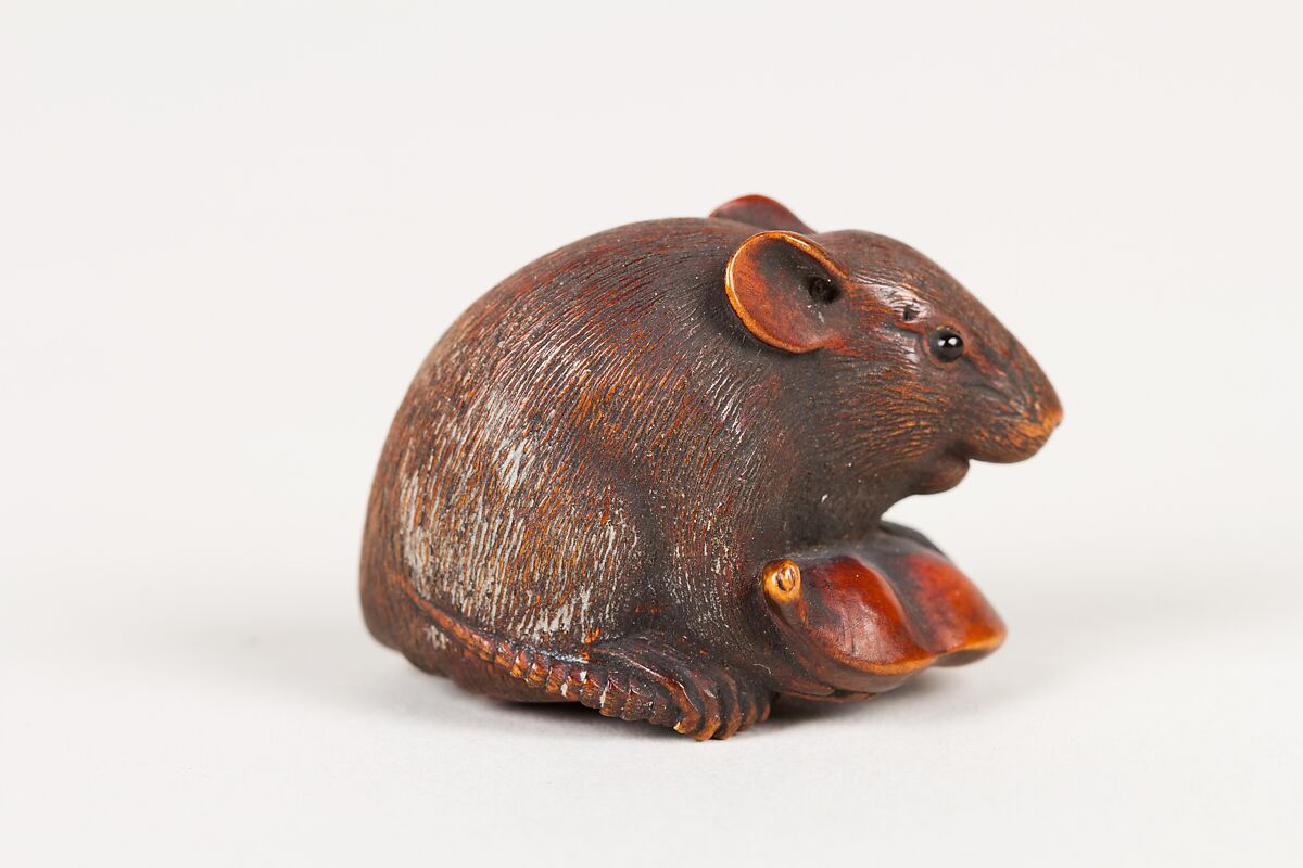 Netsuke of Mouse, Wood, Japan