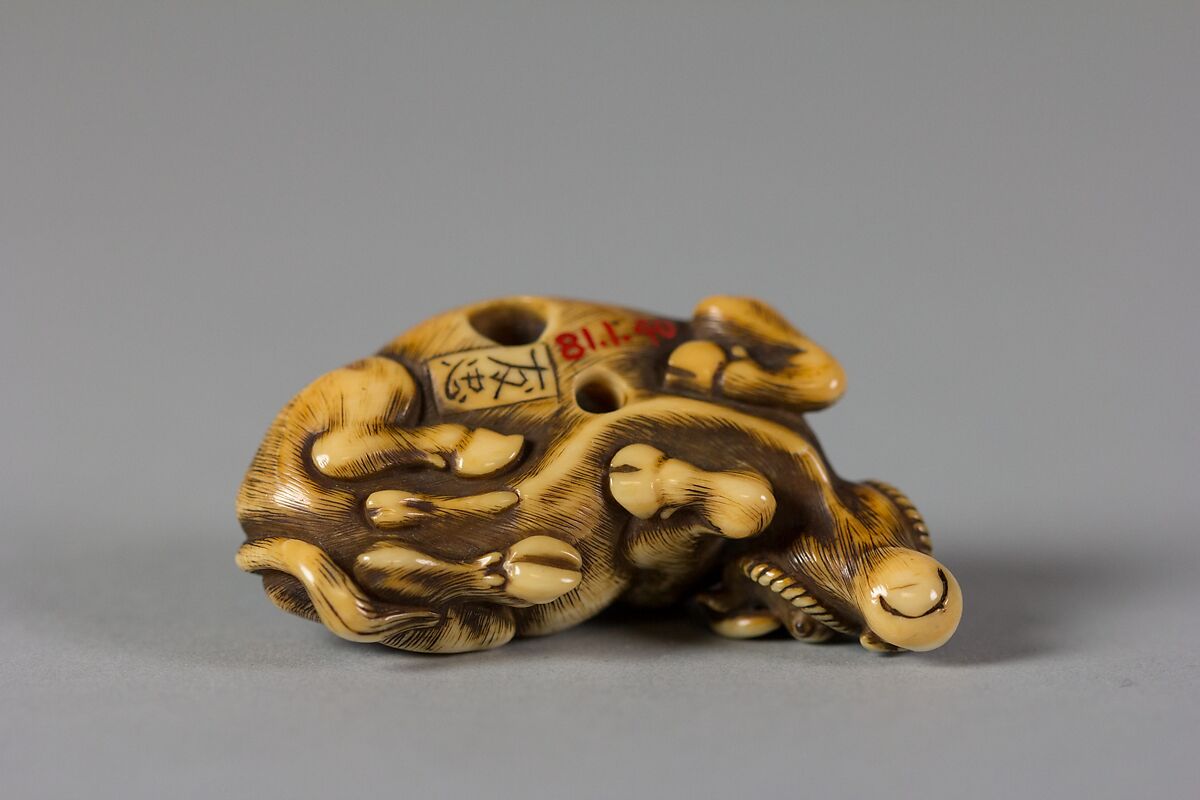Ox, Tomotada (Japanese, active late 18th–early 19th century), Ivory, Japan