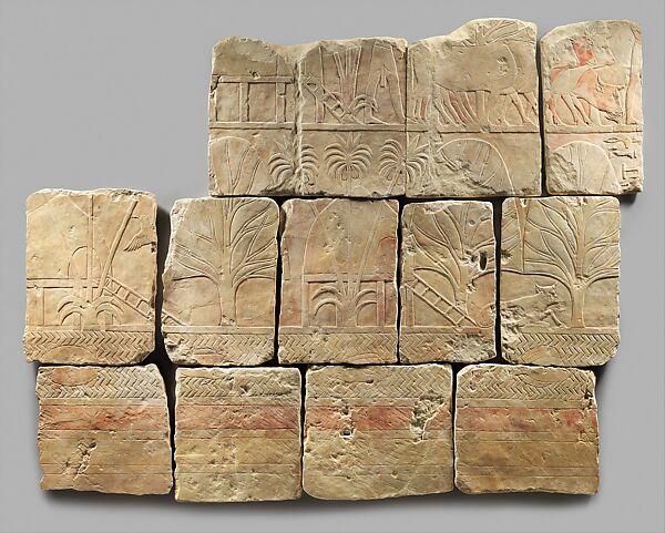 Cast of Hatshepsut's Punt Reliefs: Reception in Punt, Walter Tyndale (British, 1855–1943), Plaster