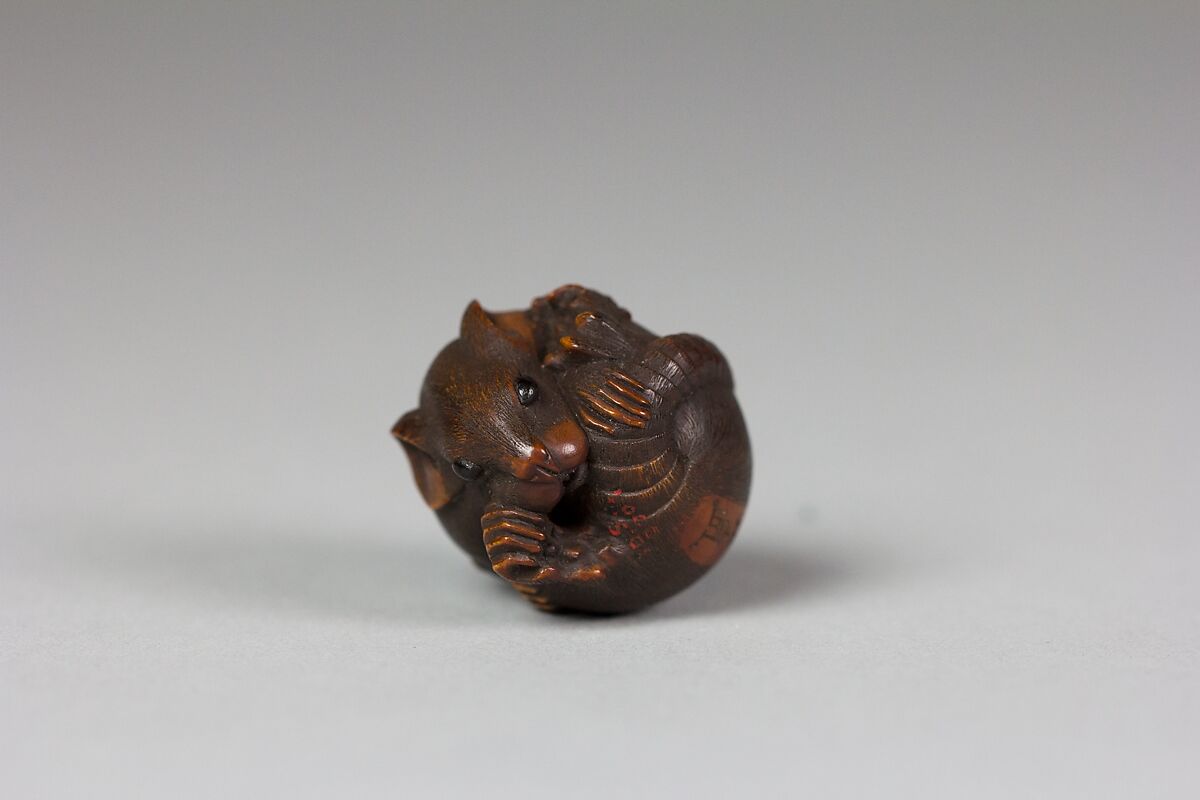 Netsuke of Mouse, Wood, Japan 