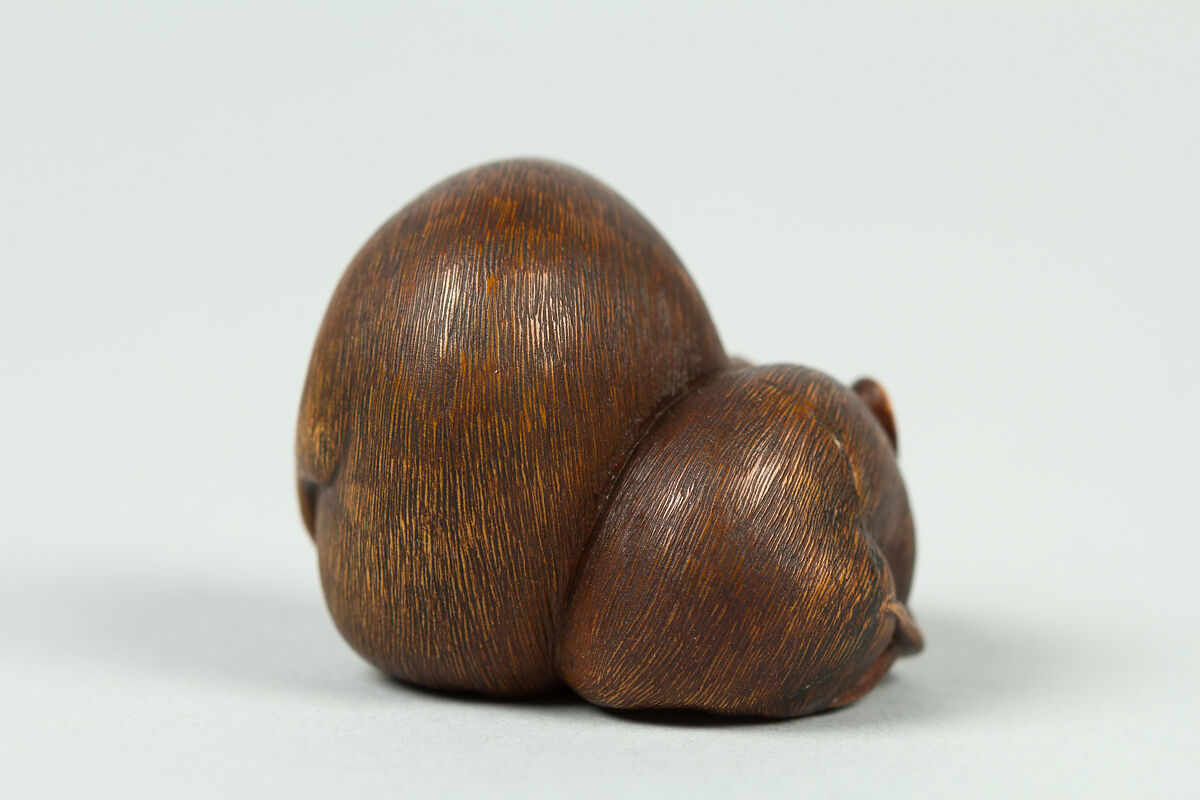 Netsuke of Two Rats, Wood, Japan