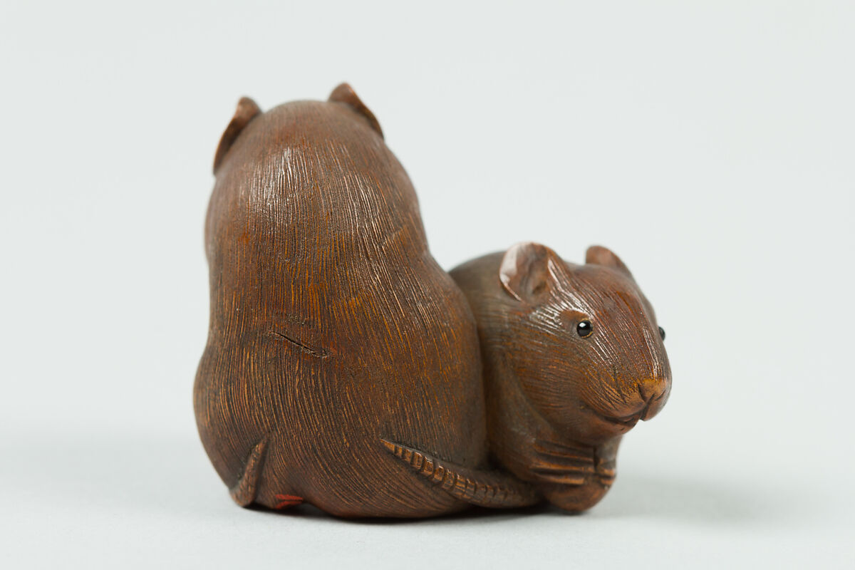 Netsuke of Three Mice, Wood, Japan