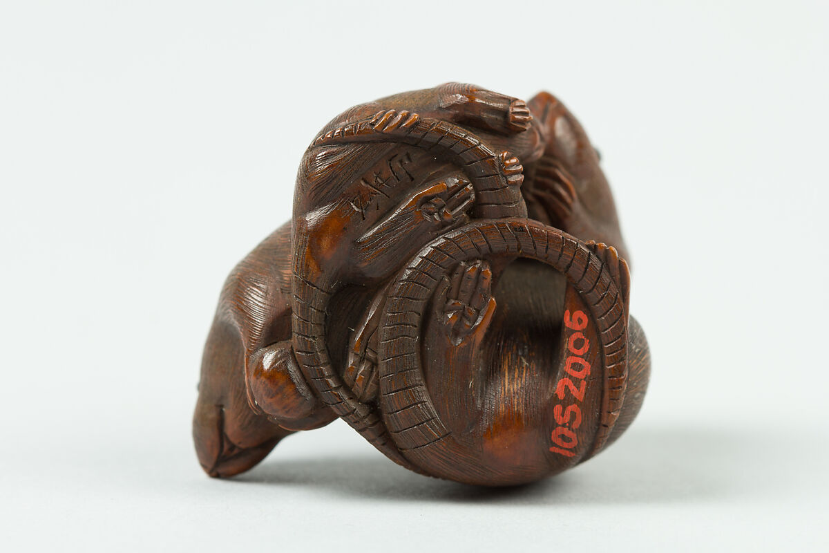 Netsuke of Three Mice, Wood, Japan
