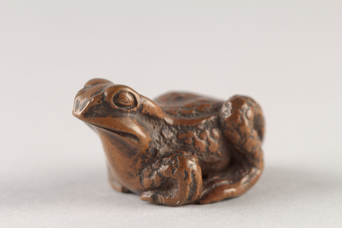 Netsuke of Frog, Wood, Japan 