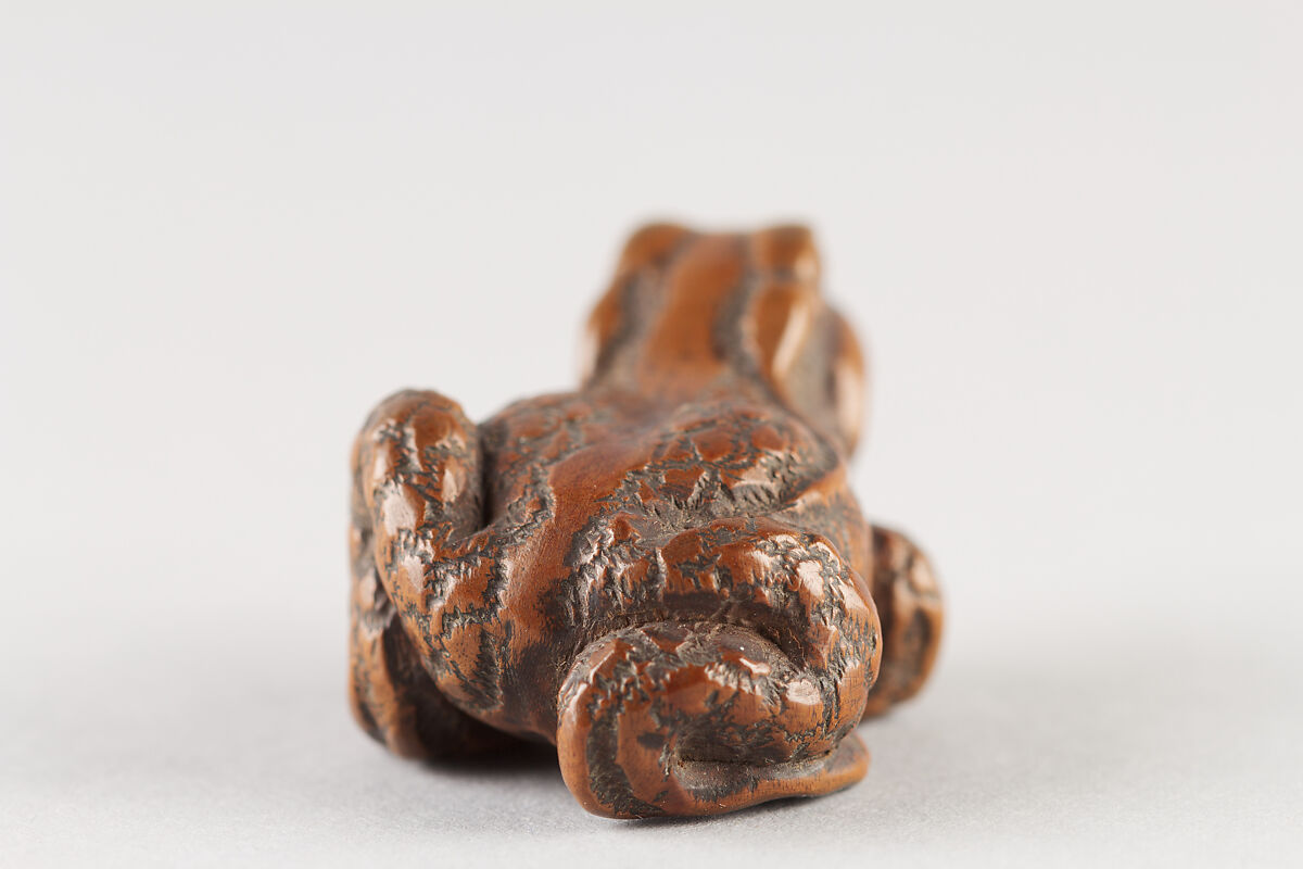 Netsuke of Frog, Wood, Japan