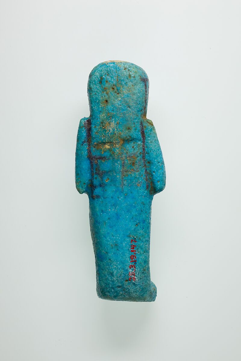 Worker Shabti of Henettawy (C), Daughter of Isetemkheb, Faience