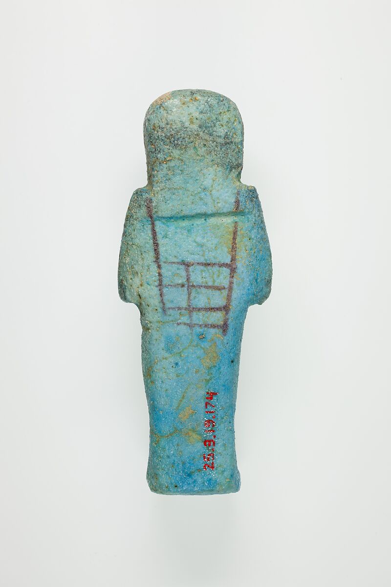 Worker Shabti of Henettawy (C), Daughter of Isetemkheb, Faience