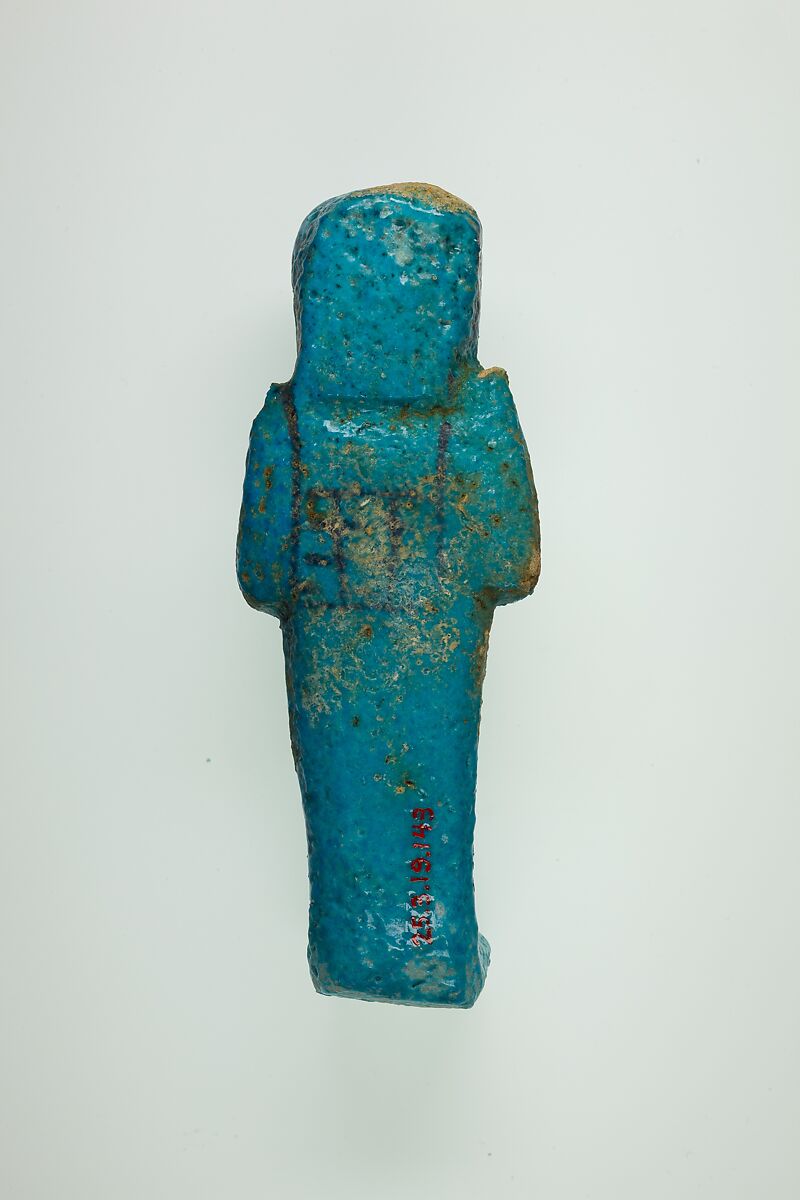 Worker Shabti of Henettawy (C), Daughter of Isetemkheb, Faience