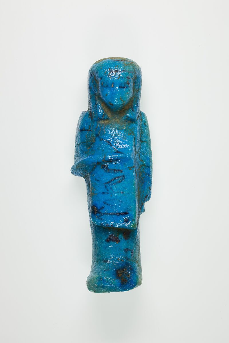 Overseer Shabti of Henettawy (C), Daughter of Isetemkheb, Faience 