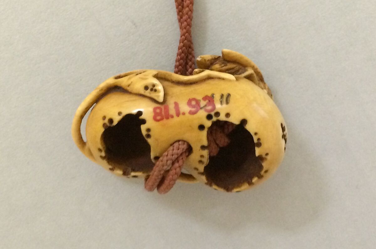 Gourd and Cicada, Ivory, Japan