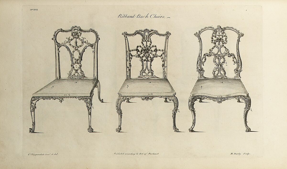 The Gentleman and Cabinet-maker's Director:  Being a Large Collection of . . . Designs of Household Furniture in the Gothic, Chinese and Modern Taste . . ., Thomas Chippendale  British, London: Thomas Chippendale, 1754