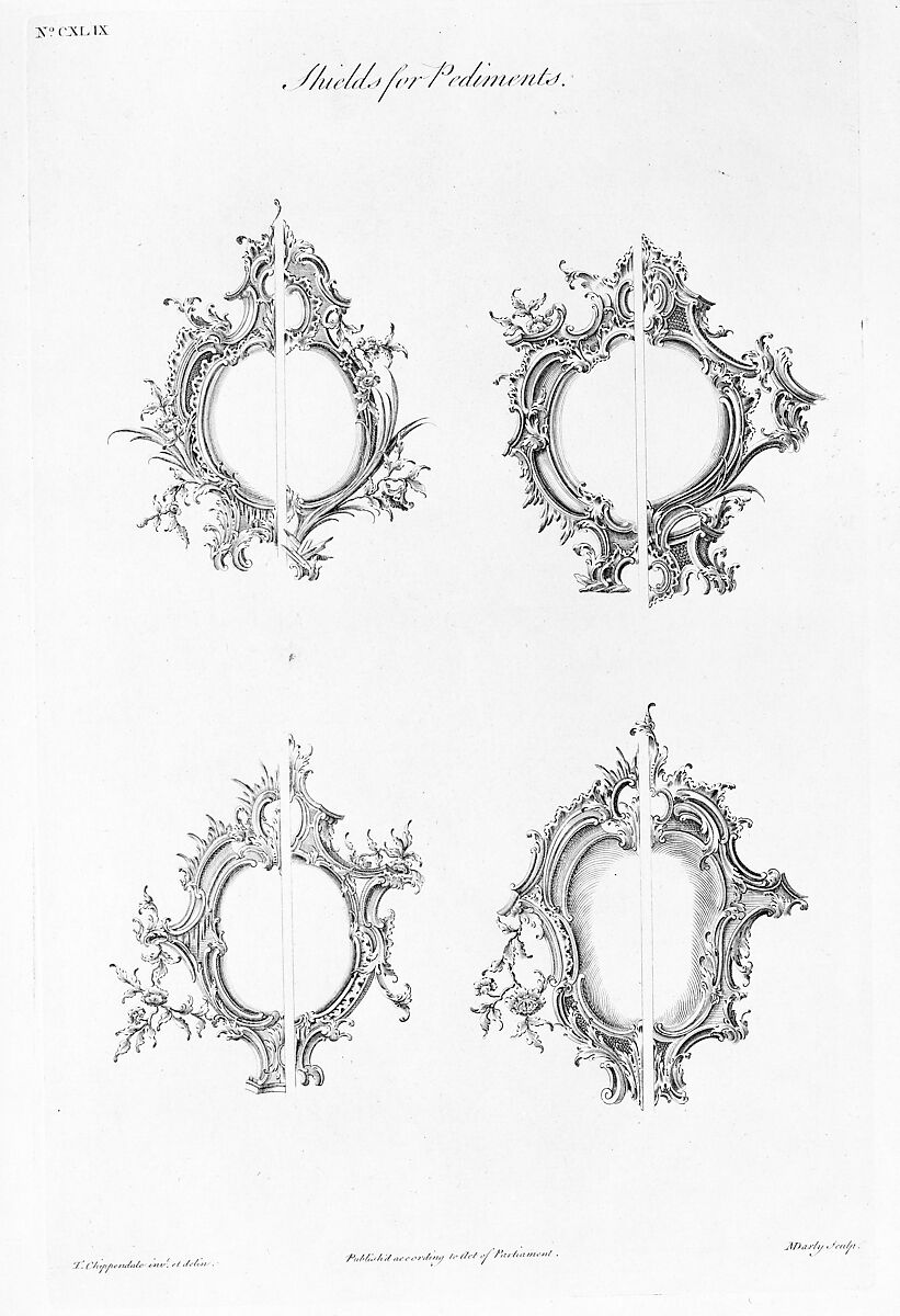 The Gentleman and Cabinet-maker's Director:  Being a Large Collection of . . . Designs of Household Furniture in the Gothic, Chinese and Modern Taste . . ., Thomas Chippendale (British, baptised Otley, West Yorkshire 1718–1779 London), London: Thomas Chippendale, 1754