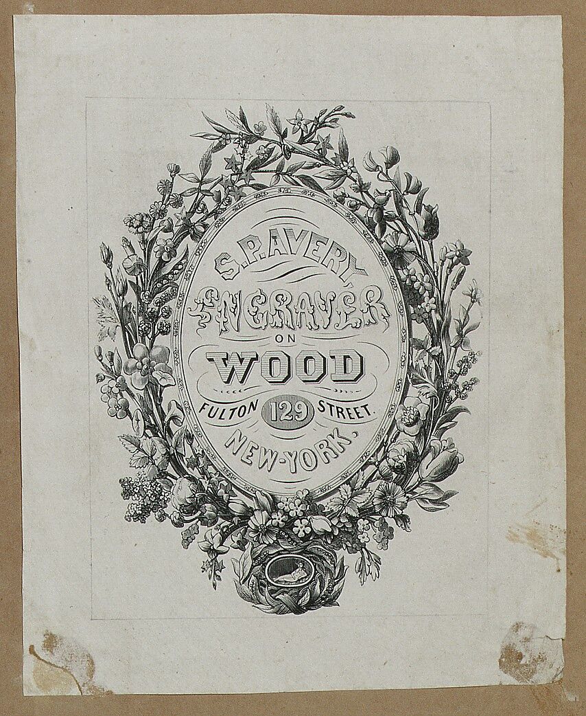 S. P. Avery, Engraver on Wood, Samuel Putnam Avery Sr. (American, New York 1822–1904 New York), Scrapbook, New York: [s.n.], [18--] 