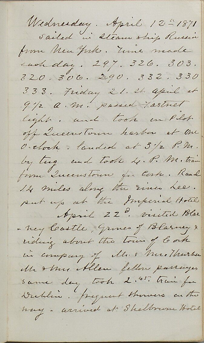 Diaries of Samuel P. Avery, Samuel Putnam Avery Sr. (American, New York 1822–1904 New York), Bound manuscript 