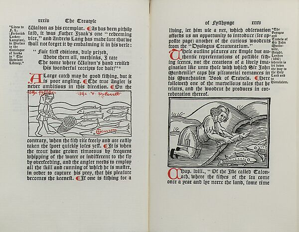 The Treatyse of  Fysshynge wyth an Angle from the book of Saint Albans, Juliana Berners (British, born 1388), Illustrated book, New York, C. Scribner's Sons, 1903 