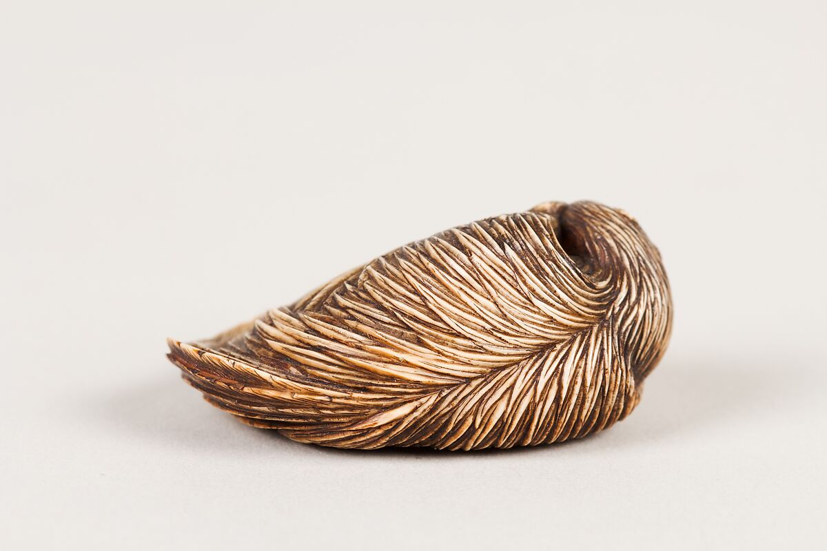 Netsuke of Chicken, Bone, Japan