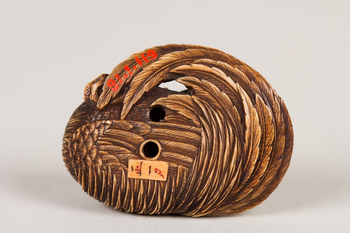 Netsuke of Chicken, Bone, Japan