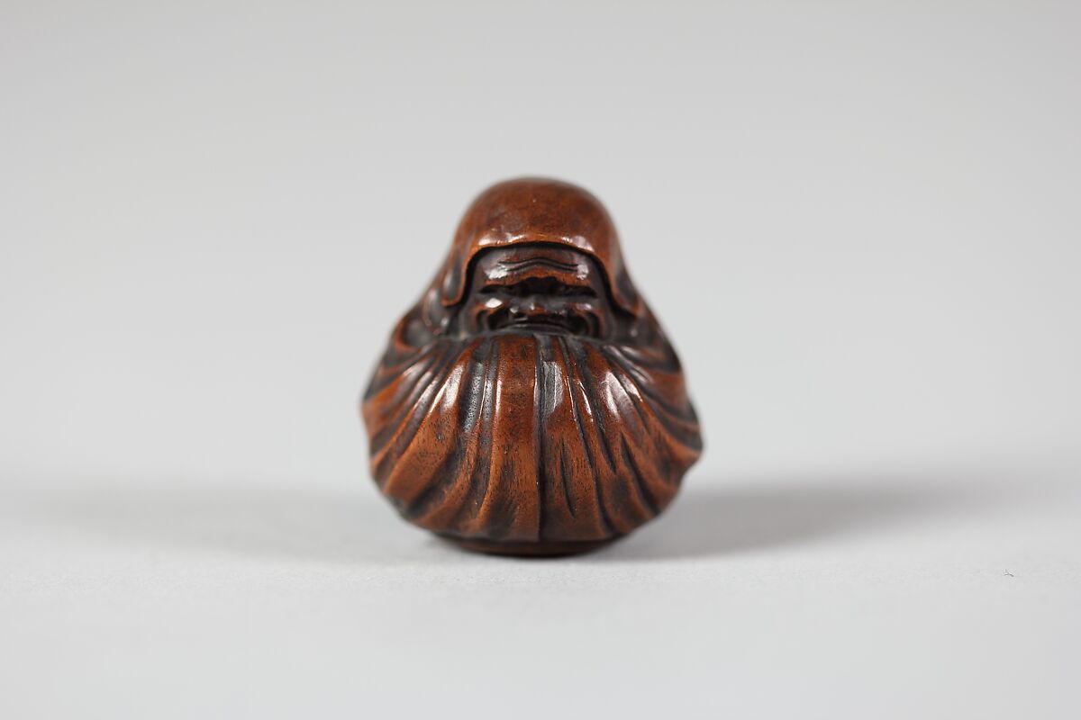 Netsuke of Daruma, Wood, Japan 