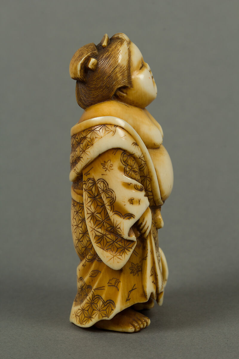 Netsuke of Woman, Ivory, Japan